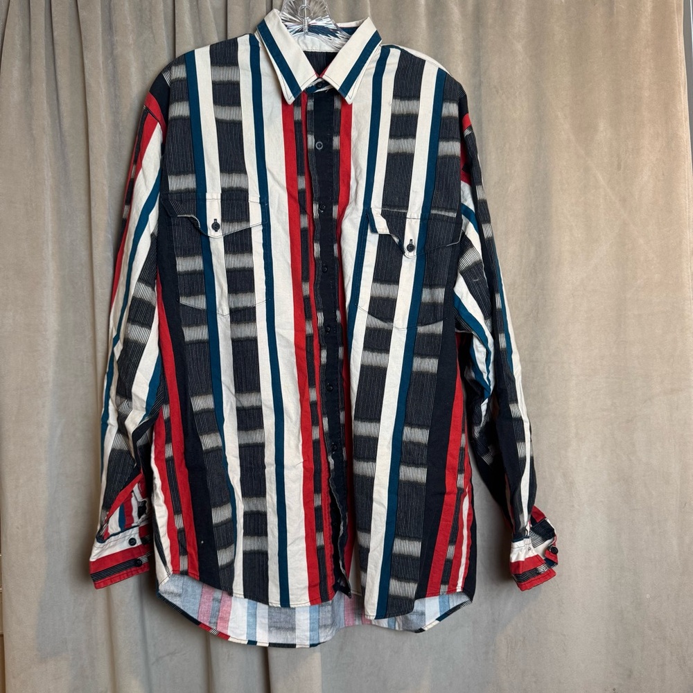 Roper Men’s Vintage Rodeo Western Multicolor‎ Striped Shirt